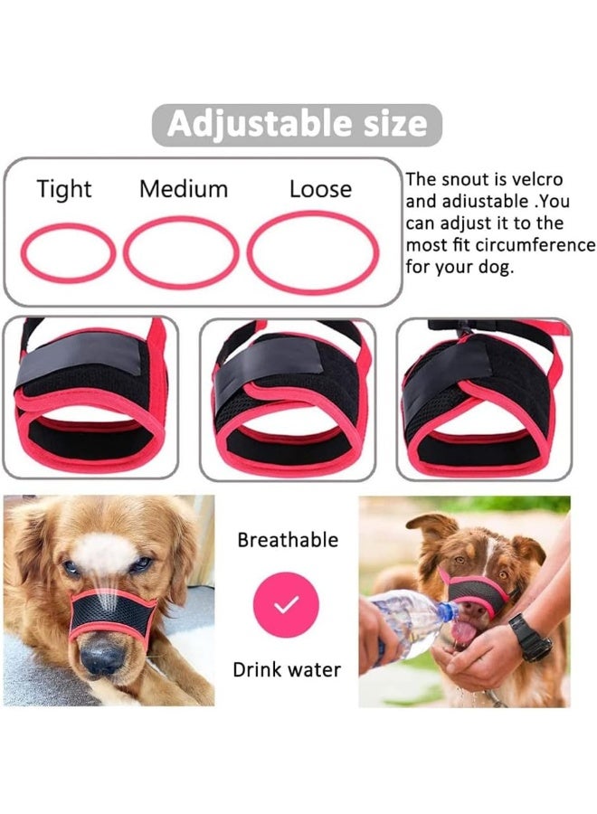 كمامة الكلاب نيوستايل، قماش ناعم قابل للتنفس، كمامة حيوانات أليفة بحلقة قابلة للتعديل، مضادة للعض والنباح والمضغ للكلاب الصغيرة والمتوسطة والكبيرة - Image 5